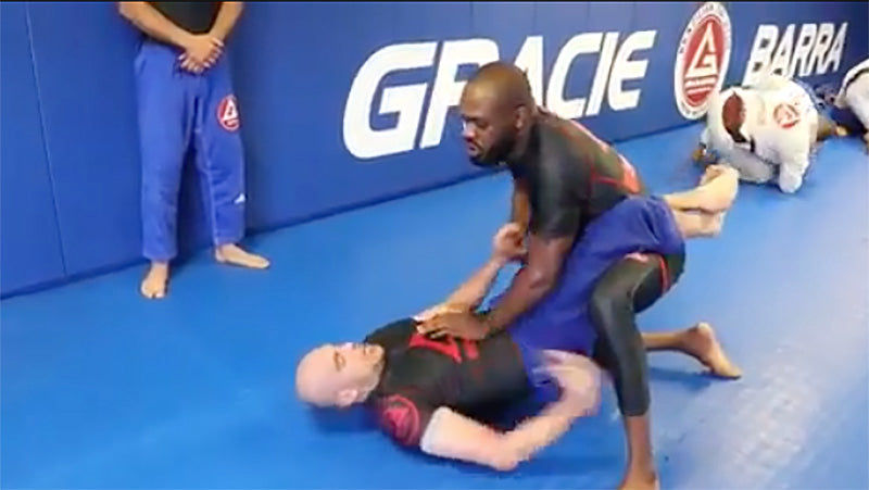 JON JONES HITTING A HEEL HOOK FROM CLOSED GUARD