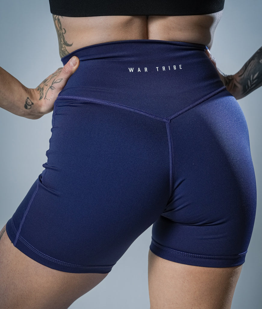 Tribe Women's Navy Compression Shorts - War Tribe