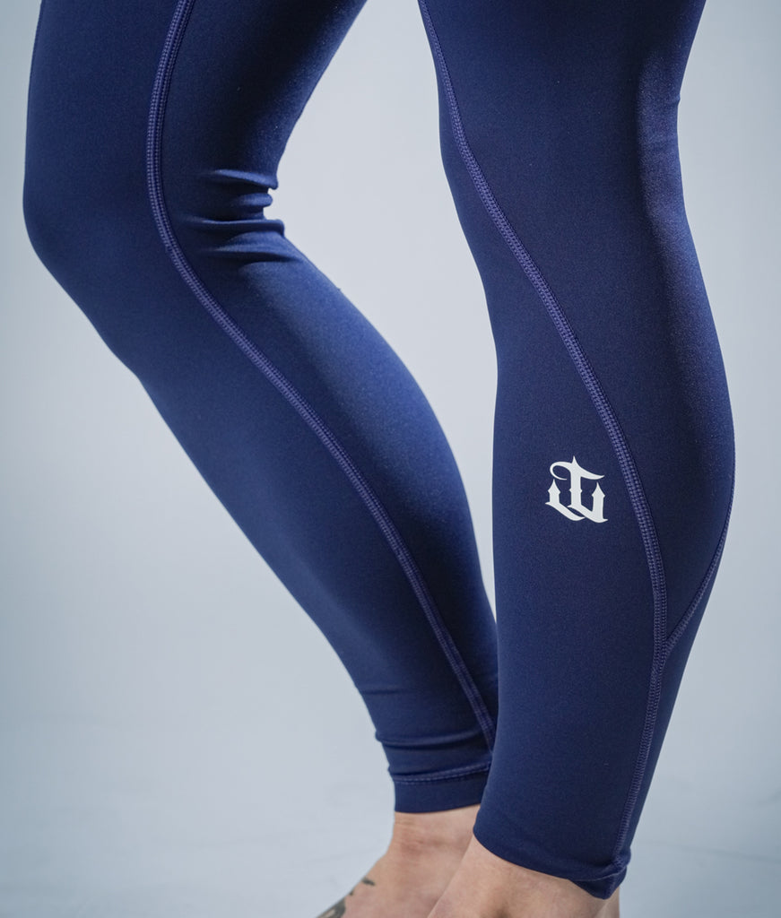 Tribe Women's Navy Standard Waisted Leggings - War Tribe