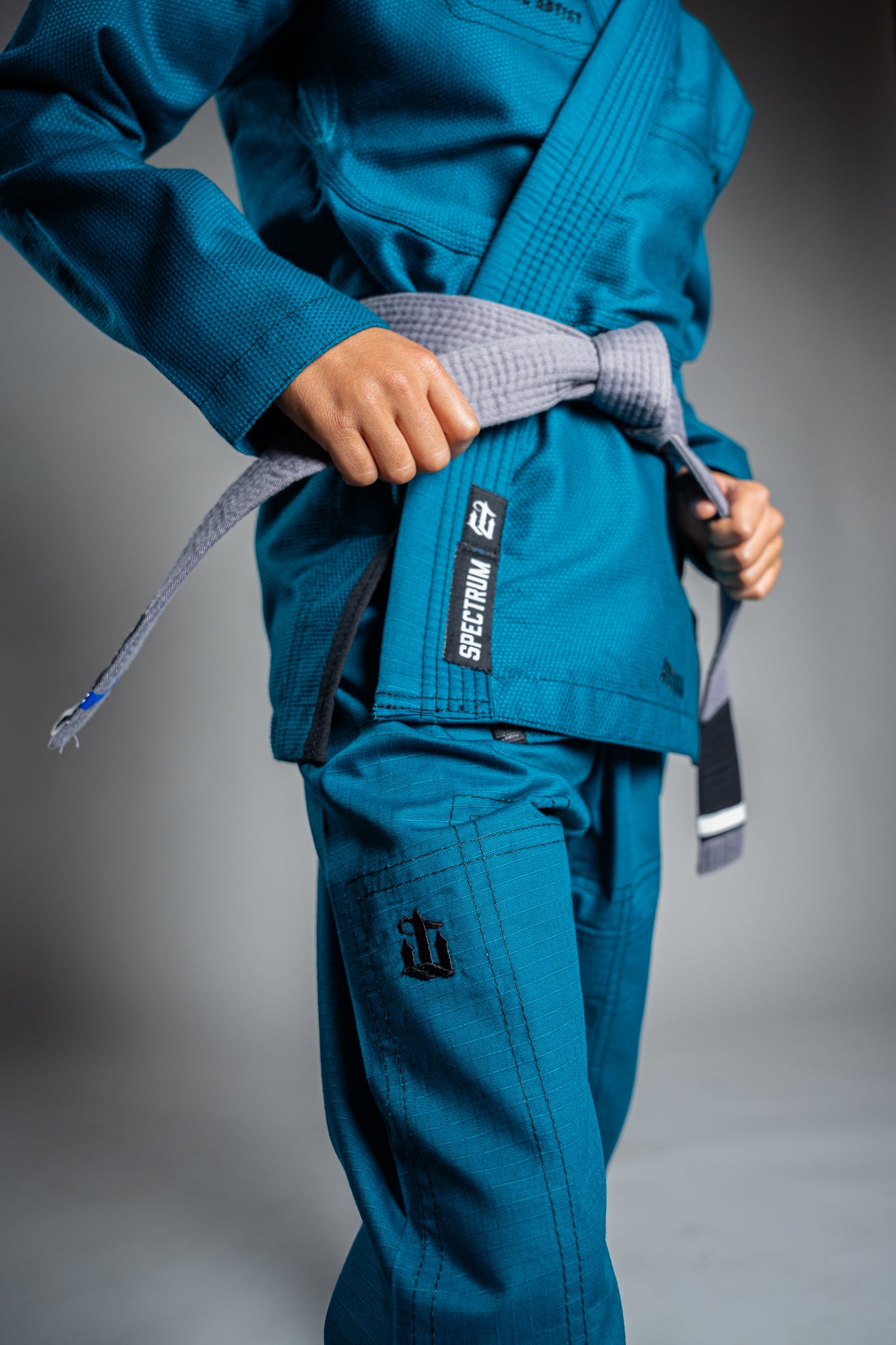 brazilian jiu jitsu gear Kid's Spectrum Dark Turquoise Jiu Jitsu Gi - C3