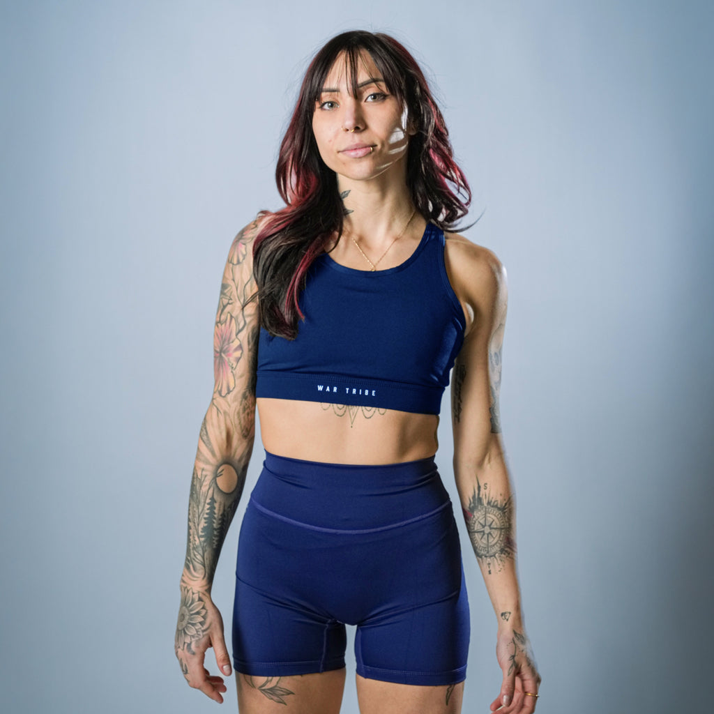 Tribe Women's Navy Compression Shorts - War Tribe