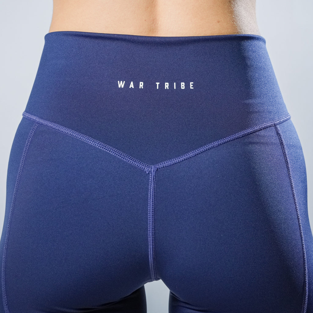 Tribe Women's Navy Standard Waisted Leggings - War Tribe