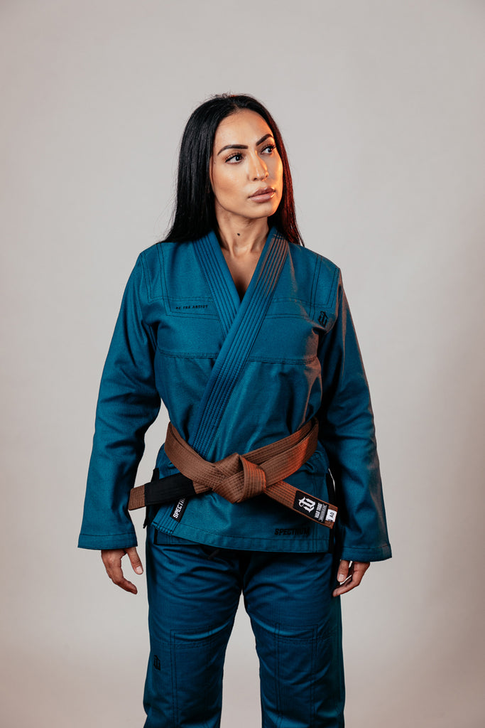 Women's Spectrum Dark Turquoise Jiu Jitsu Gi - War Tribe